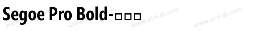 Segoe Pro Bold字体转换